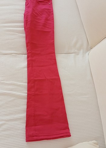 Pembe Midi Kadın Kumaş Pantolon