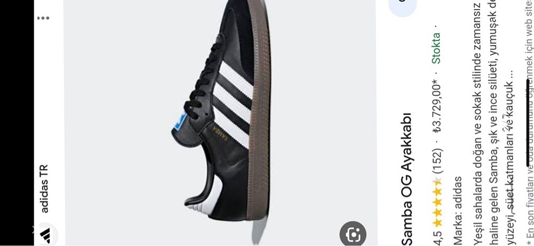 40 Beden Adidas Samba bella hadid