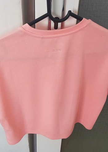 xs Beden pembe Renk Fila Pudra Pembe Kısa Kollu Crop Tişört