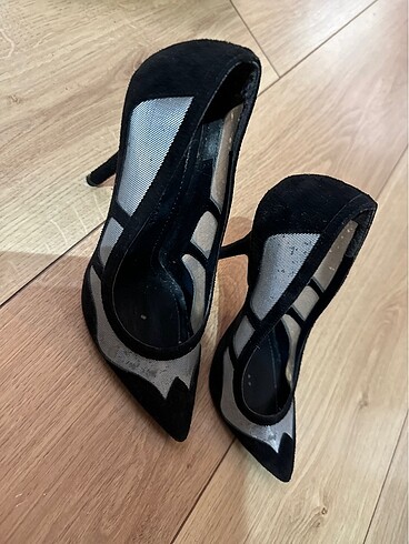 Diğer Süet Metal detaylı Stiletto