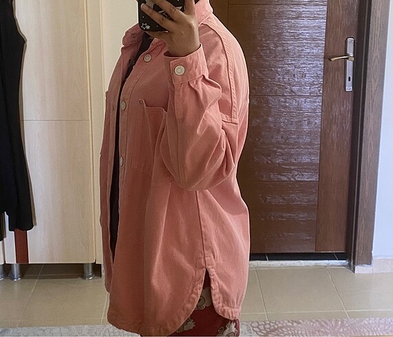 xs Beden pembe Renk Pembe ince kot ceket