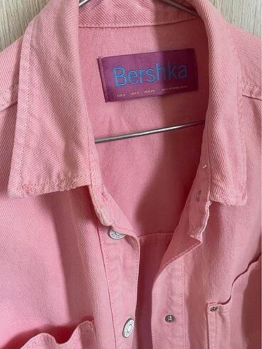 Bershka Pembe ince kot ceket
