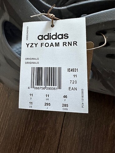 45 Beden Adidas Yeezy Foam Runner MX Granite 46