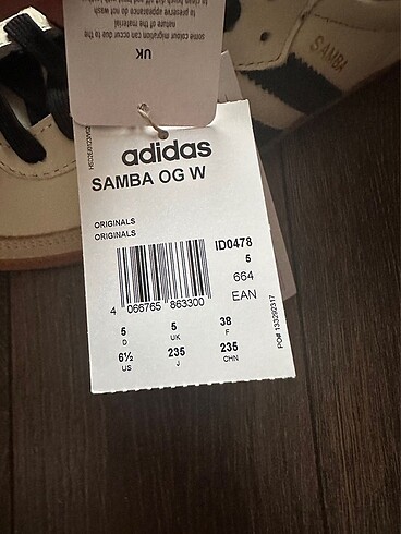 38 Beden Adidas Samba Cream 38