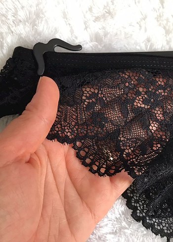 Siyah Dantelli Midi Sütyen - Görsel 5