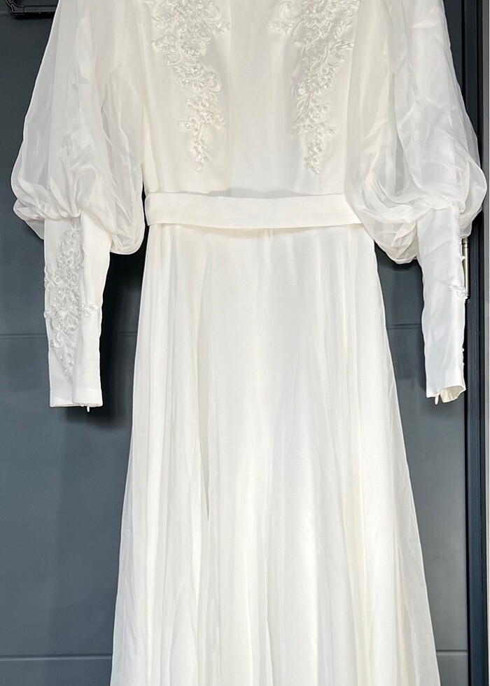 Tesettür düğün abiye elbise - Görsel 2