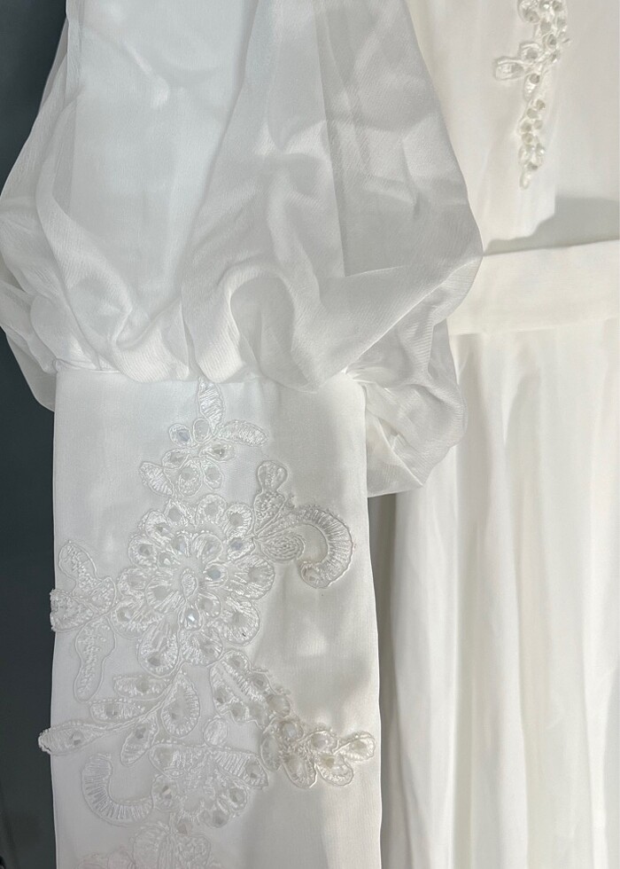 Tesettür düğün abiye elbise - Görsel 3