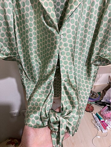 s Beden haki Renk Mango Vintage Gömlek