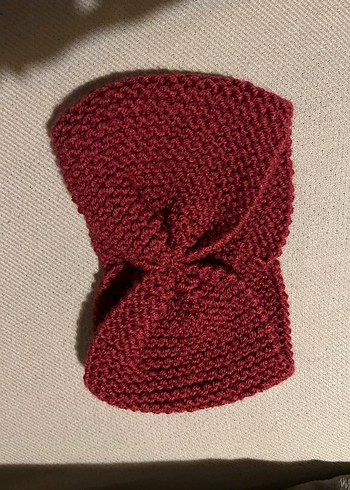  Beden bordo Renk Koyu pembe Örgü kışlık kadın bandana