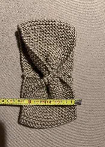  Beden camel Renk Bej Örgü kadın bandana