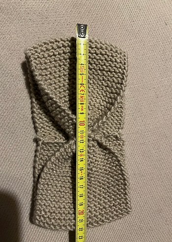  Beden Bej Örgü kadın bandana