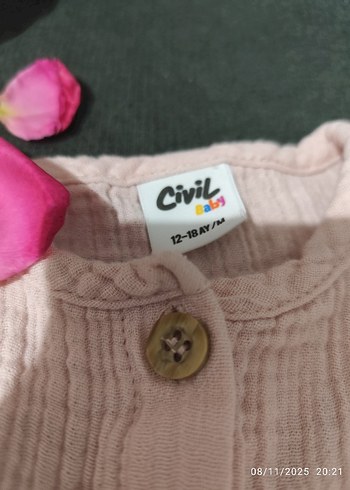 Müslim Pembe Fırfırlı Bebek Kız Takımı - Görsel 3