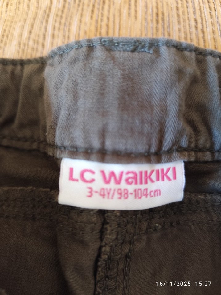 Düğmeliasker yesilii Keten kız çocuk  Şortu - Görsel 2