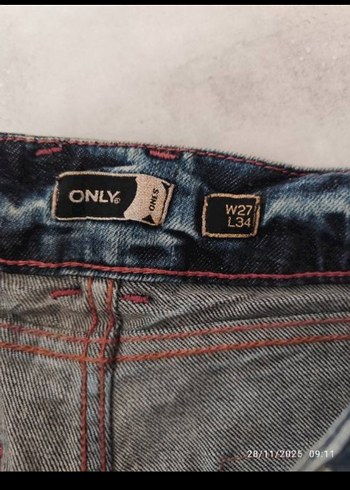 ONLY MARKA Mavi Denim Kadın Kot Pantolon - Görsel 3