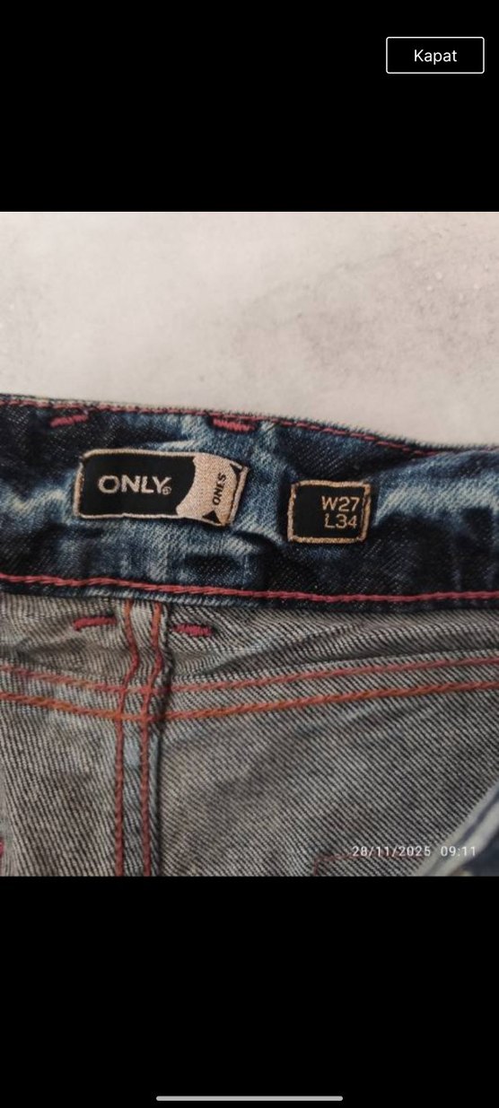 ONLY MARKA Mavi Denim Kadın Kot Pantolon - Görsel 3