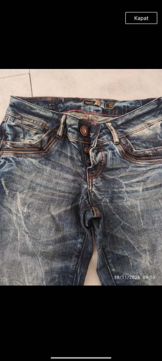 ONLY MARKA Mavi Denim Kadın Kot Pantolon - Görsel 4