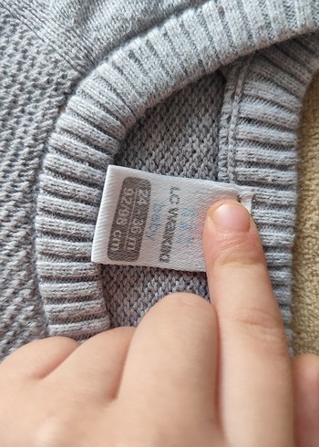 Gri Erkek Çocuk Triko Kazak - Görsel 2