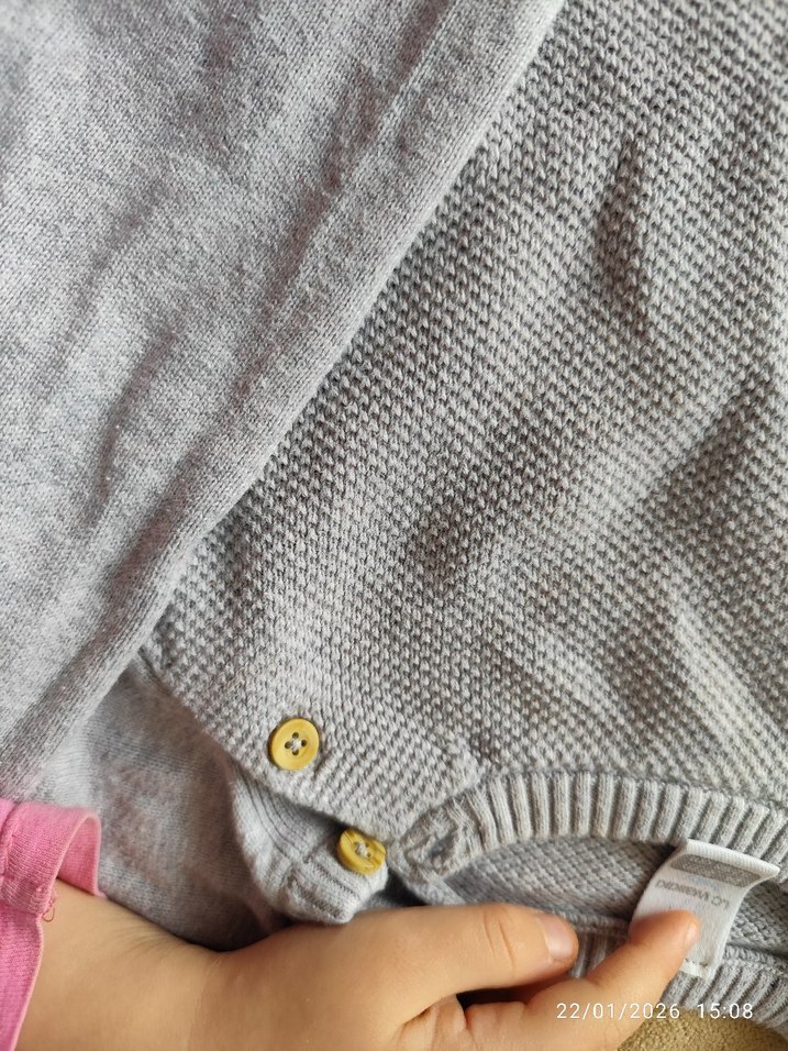 Gri Erkek Çocuk Triko Kazak - Görsel 3