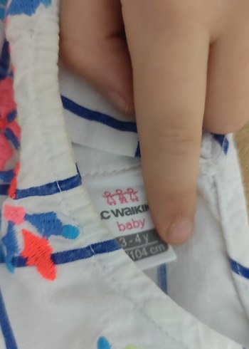 Kız Çocuk Nakışlı Fırfırlı Bohem Elbise - Görsel 3