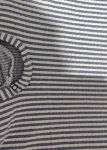 Gri Çizgili Örgü Bebek Tulum - Görsel 3