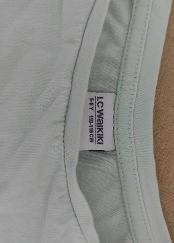 Kız Çocuk Yeşil Baskılı Tişört - Görsel 3