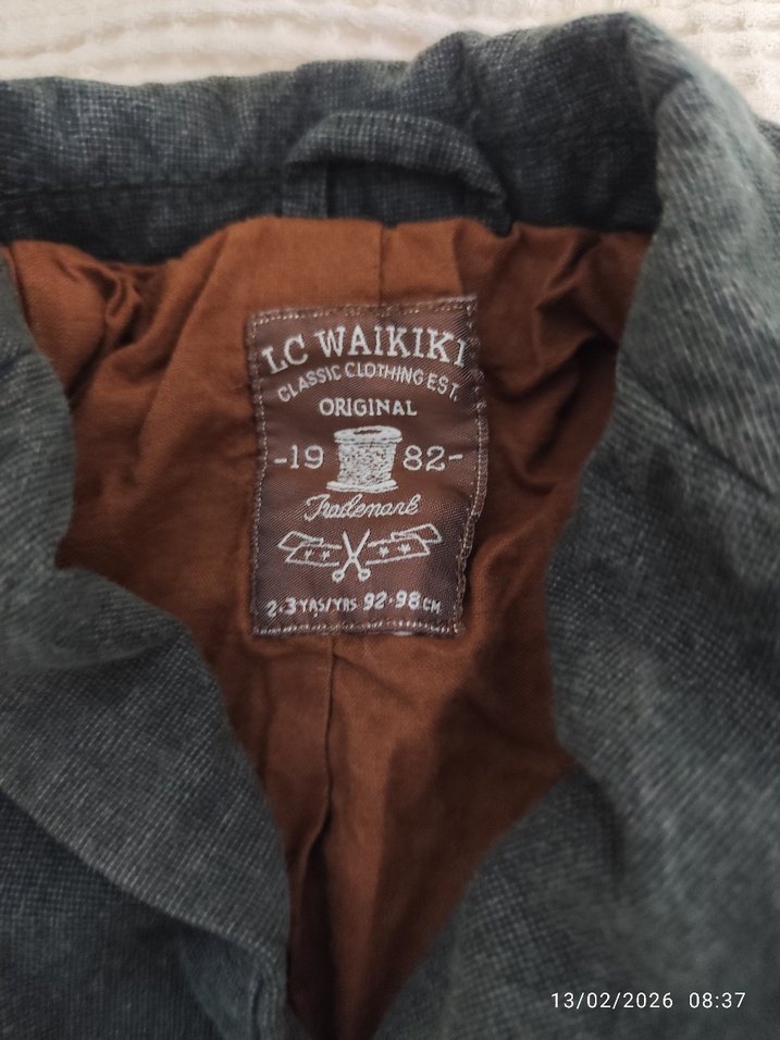 Erkek Çocuk haki yeşili Denim Ceket - Görsel 2