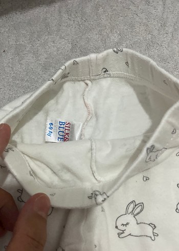 Kız Çocuk Beyaz Pamuklu Elastik Bilekli Tayt - Görsel 2