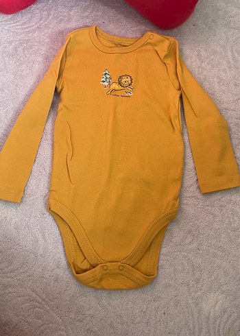 Uzun Kollu Erkek Bebek Yeşil Baskılı Body - Görsel 3