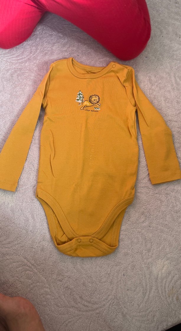 Uzun Kollu Erkek Bebek Yeşil Baskılı Body - Görsel 3