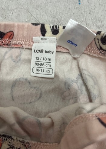 Kız Çocuk Pembe Desenli Pamuklu Tayt - Görsel 2