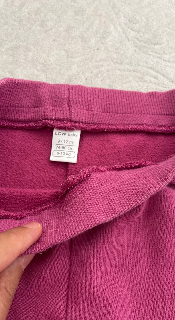 Kız Çocuk Pembe Rahat Kesim Eşofman Altı - Görsel 2