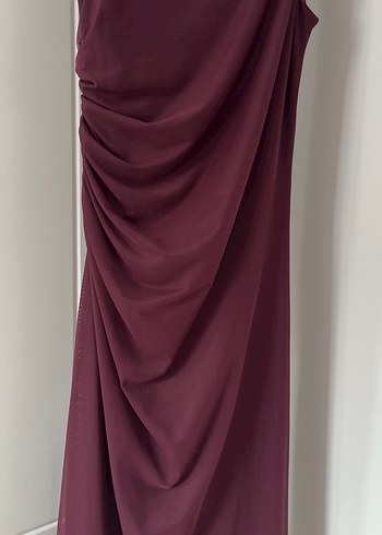 xl Beden bordo Renk Koyu bordo rengi Drapeli Midi Etek
