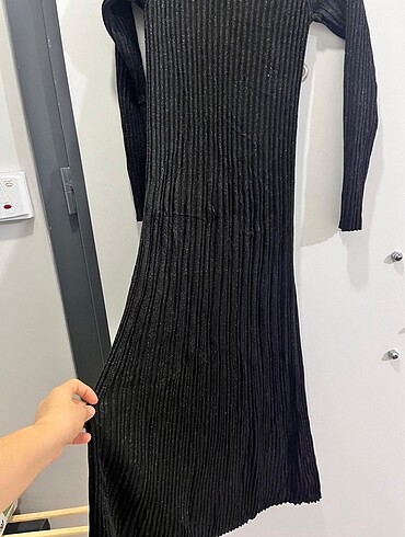 Simli triko çam model elbise - Görsel 2