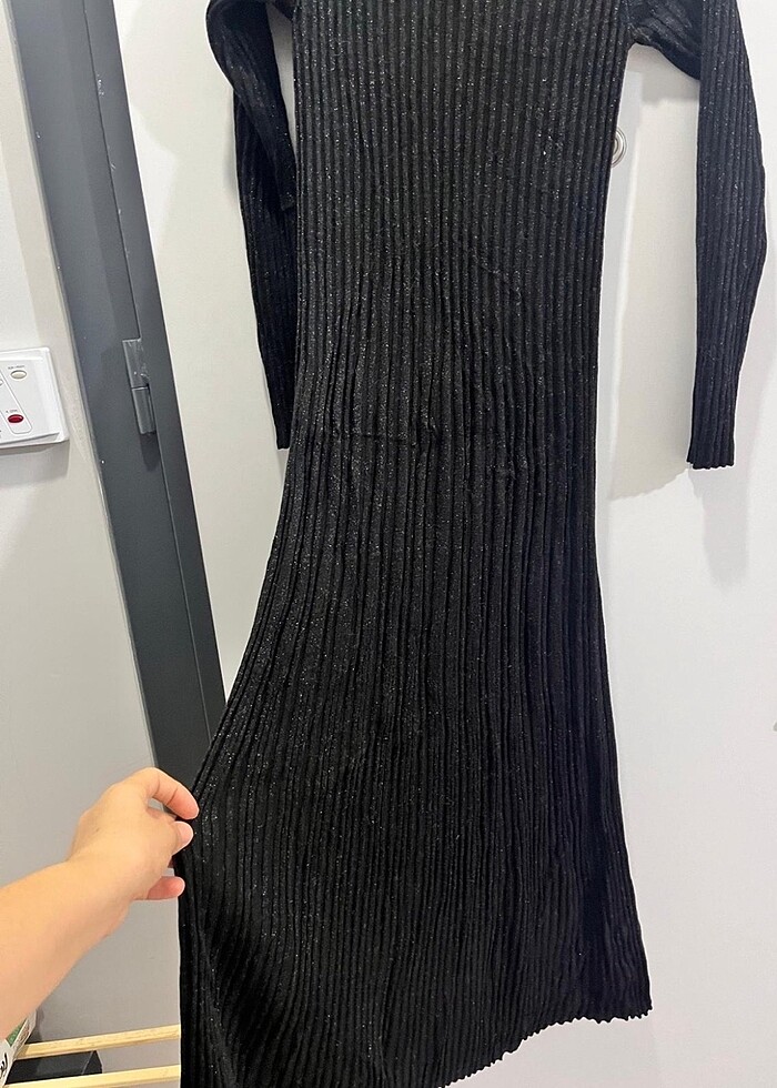 Simli triko çam model elbise - Görsel 2