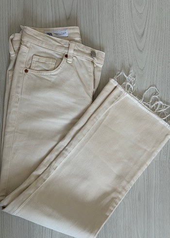 Bej Regular Fit Kadın Kot Pantolon