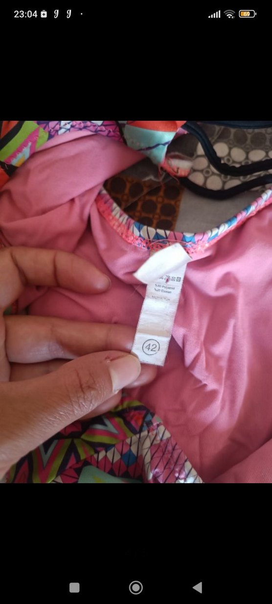 Renkli Bohem Desenli Mini Kadın Mayo - Görsel 4