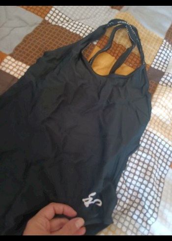 Siyah Drapeli Spor Kadın Mayo - Görsel 2