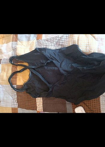 Siyah Drapeli Spor Kadın Mayo - Görsel 3