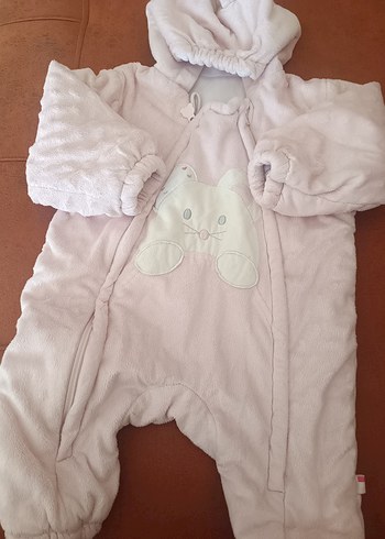 Kız Bebek Pembe Peluş Tulum - Görsel 2