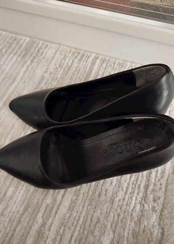 Klasik Siyah Topuklu Stiletto Kadın Ayakkabı - Görsel 3