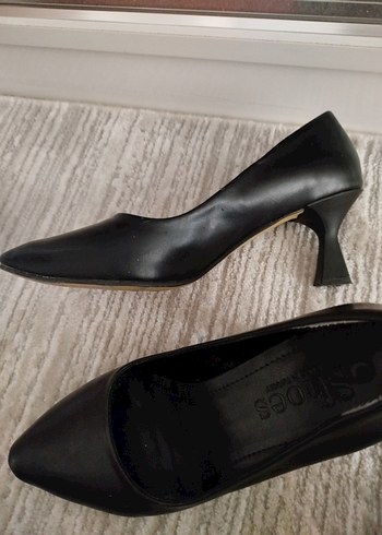 Klasik Siyah Topuklu Stiletto Kadın Ayakkabı - Görsel 4