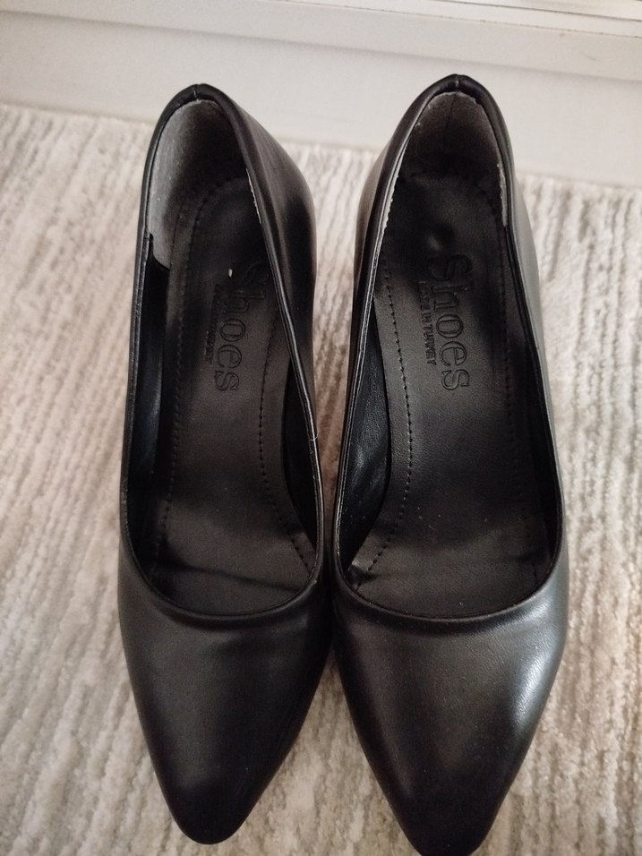 Klasik Siyah Topuklu Stiletto Kadın Ayakkabı - Görsel 2