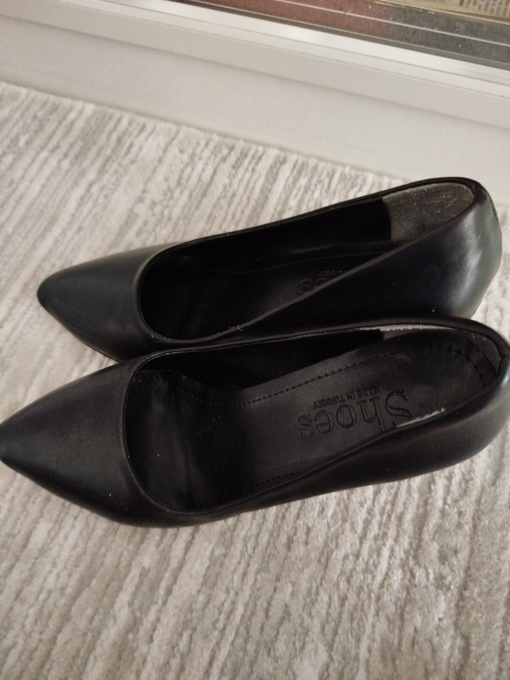 Klasik Siyah Topuklu Stiletto Kadın Ayakkabı - Görsel 3