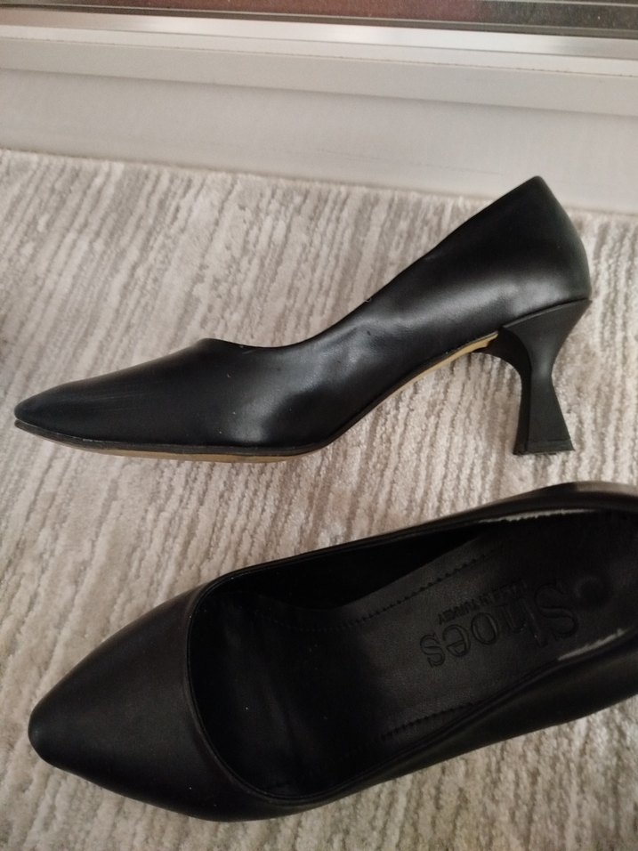 Klasik Siyah Topuklu Stiletto Kadın Ayakkabı - Görsel 4