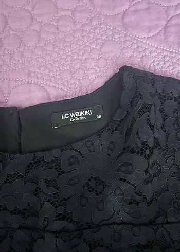 Siyah dantelli elbise - Görsel 3