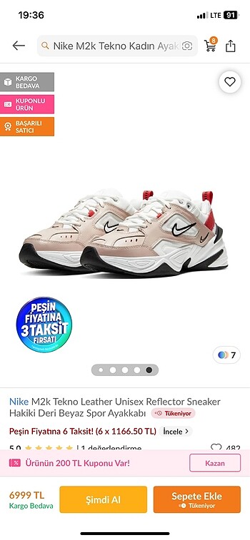 Nike kadın spor ayakkabı