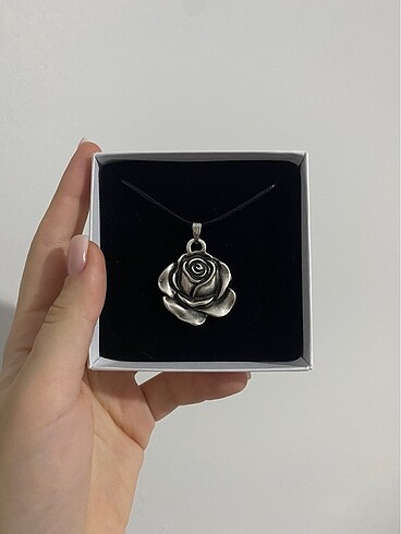 vintage bohem gül kolye