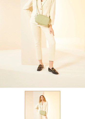 Yeşil pierre cardin çanta - Görsel 2