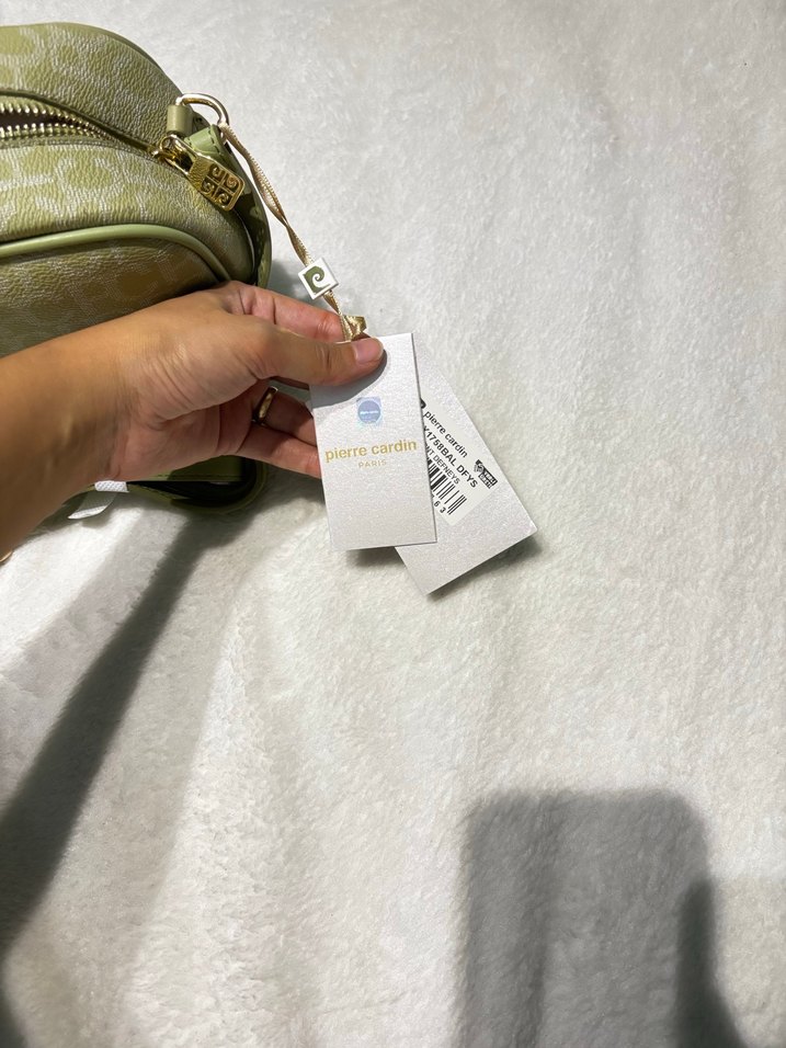 Yeşil pierre cardin çanta - Görsel 5