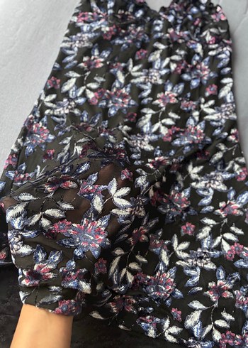 Siyah Desenli Askılı Mini Gecelik - Görsel 2